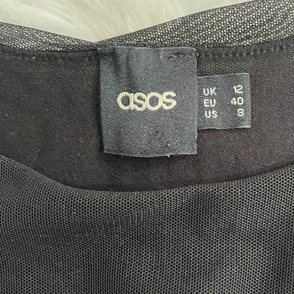 ASOS Black sheer top with black & blue undercover - Picture 4 of 8